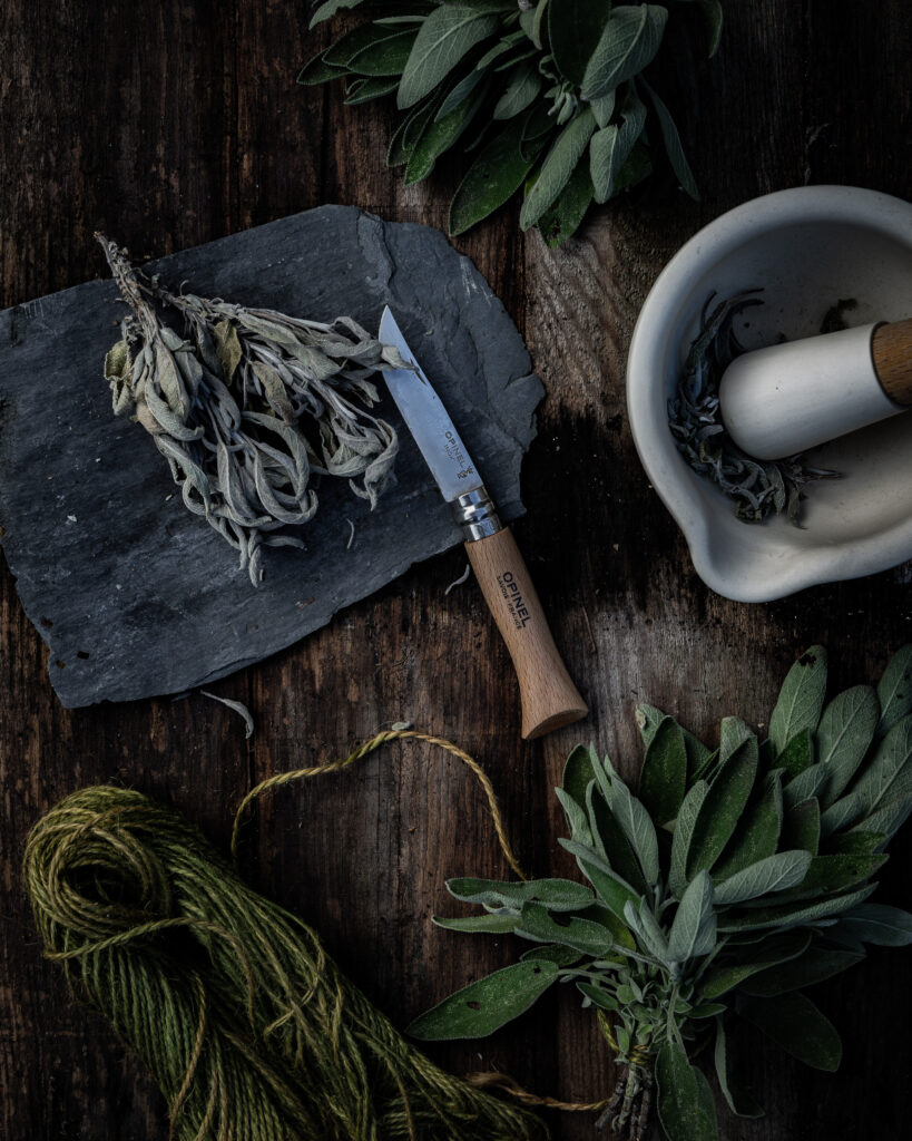 Drying herbs, Finch Field